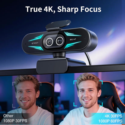 EMEET C60E Dual-Camera 4K Streaming Webcam